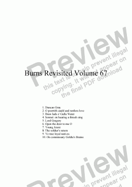 page one of Burns Revisited Volume 67