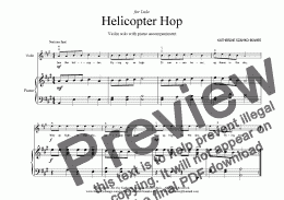 page one of Helicopter Hop (beginning violin solo)