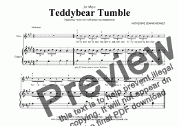page one of Teddybear Tumble (beginning violin solo)