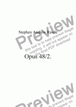 page one of Opus 48/2, An Unlikely Alliance.