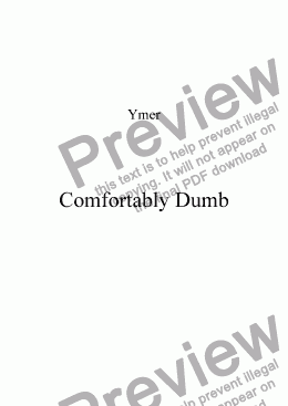 page one of Comfortably Dumb