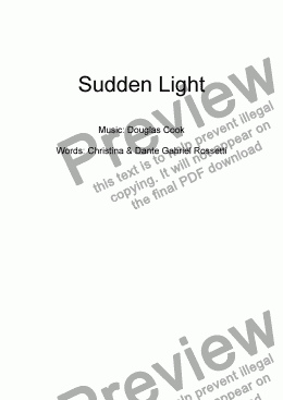 page one of Sudden  Light