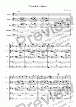 page one of Fantasie for Strings