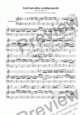 page one of Gott hat alles wohlgemacht (Bach)