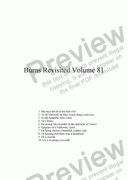 page one of Burns Revisited Volume 81