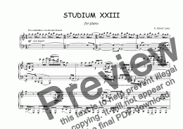 page one of STUDIUM  XXIII  for piano
