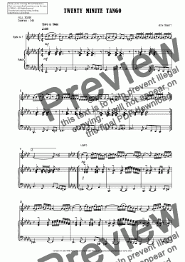 page one of Twenty Minute Tango for French Horn & Piano