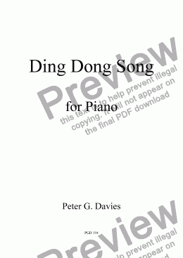 page one of Ding Dong Song