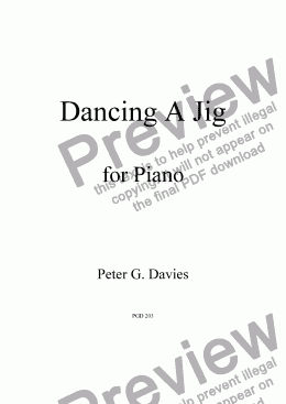 page one of Dancing a Jig