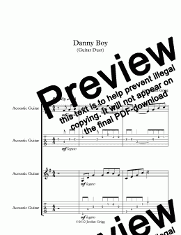 page one of Danny Boy (Guitar Duet)