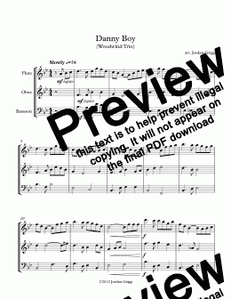 page one of Danny Boy (Woodwind Trio)