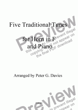 page one of Five Traditional Tunes