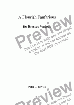 page one of A Flourish Fanfarious for Brasses Various