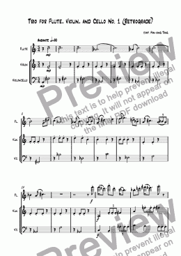 page one of Trio for Flute, Violin, and Cello No. 1 (Retrograde)