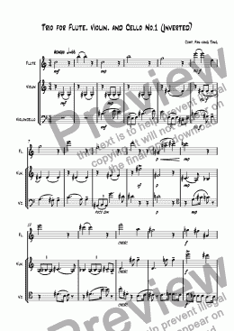 page one of Trio for Flute, Violin, and Cello No.1 (Inverted)