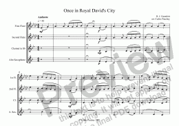 page one of Ye Olde Carol-Singers' Compendium - Once in Royal David's City