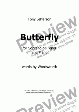 page one of Butterfly