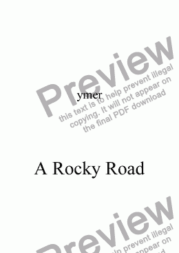 page one of A Rocky Road