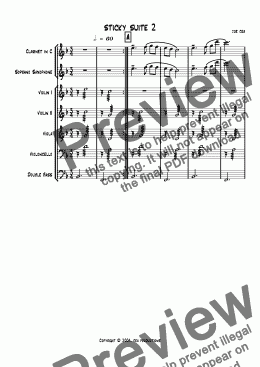 page one of soprano sax and orchestrat-sticky suite 2