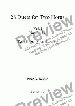 page one of Horn Duets 1. At a Canter
