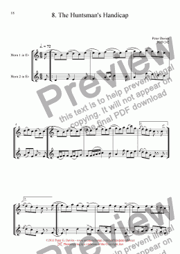 page one of Horn Duets 8. The Huntsman’s Handicap