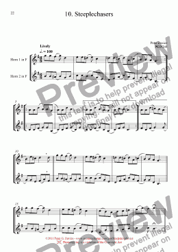 page one of Horn Duets 10. Steeplechasers