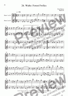 page one of Horn Duets 26. Waltz: Forest Frolics