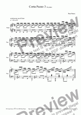 page one of Corta Pezzo 6 (Etude) Piano