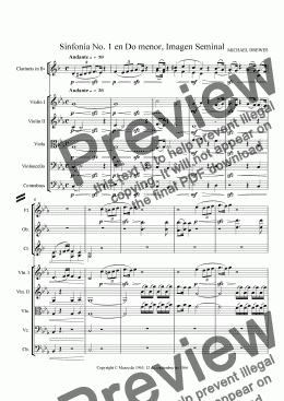 page one of Sinfonía No. 1 en Do menor, Imagen Seminal