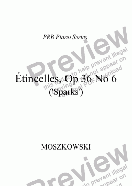 page one of PRB Piano Series: Etincelles