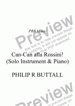 page one of Can-Can alla Rossini! (Solo instrument & Piano)