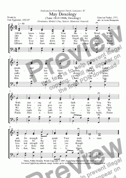 page one of May Doxology
