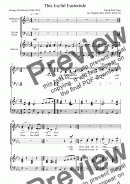 page one of This Joyful Eastertide (Mixed Choir & Organ)