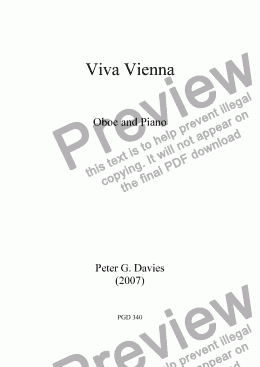page one of Viva Vienna for Oboe and Piano