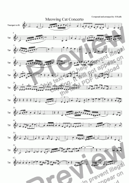 page one of Meowing Cat Concerto