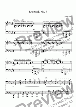 page one of Rhapsody No. 7