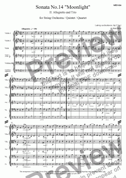 page one of Piano Sonata No.14 "Moonlight" - 2. Allegretto