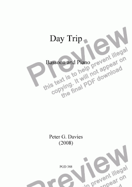 page one of Day Trip for Bassoon and Piano