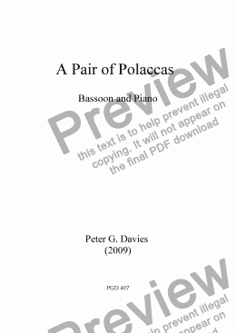 page one of A Pair of Polaccas for Bassoon and Piano