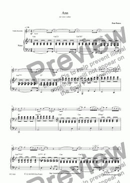 page one of Ann (Rec. or Flute)
