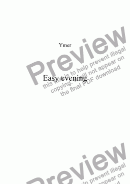 page one of Easy evening