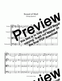 page one of Sound of Mull (String Quartet)