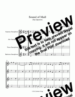 page one of Sound of Mull (Sax Quartet)