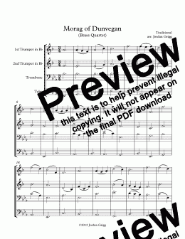 page one of Morag of Dunvegan (Brass Quartet)