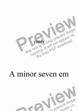 page one of A minor seven em