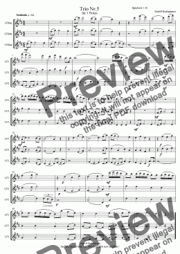 page one of Trio Nr.5 fuer 3 Floeten