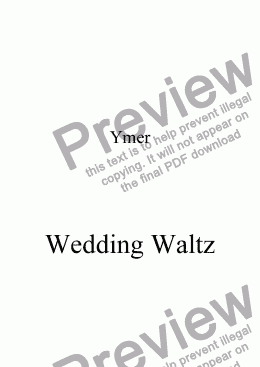 page one of Wedding Waltz