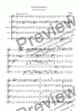 page one of Serenade in C
