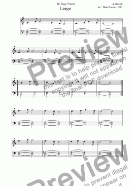 page one of Largo (Easy Piece for Piano)