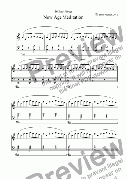 page one of New Age Meditation (Easy Piece for Piano)